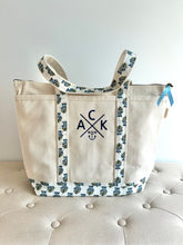 ACK 4170 Medium Zip-Top Floral Block Canvas Tote