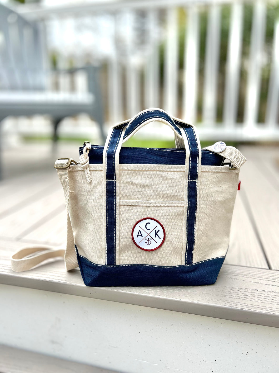 ACK 4170 Navy Crossbody Mini Boat Tote