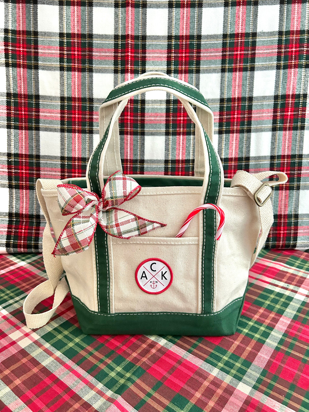 ACK 4170 Hunter Holiday Crossbody Mini Canvas Boat Tote