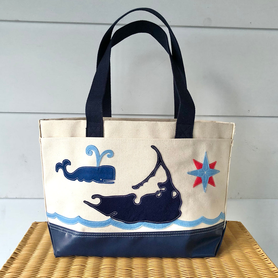 Nantucket Island Whale Tote