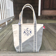 ACK 4170 Small Grey & Natural Boat Tote