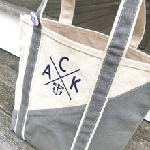 ACK 4170 Small Grey & Natural Boat Tote