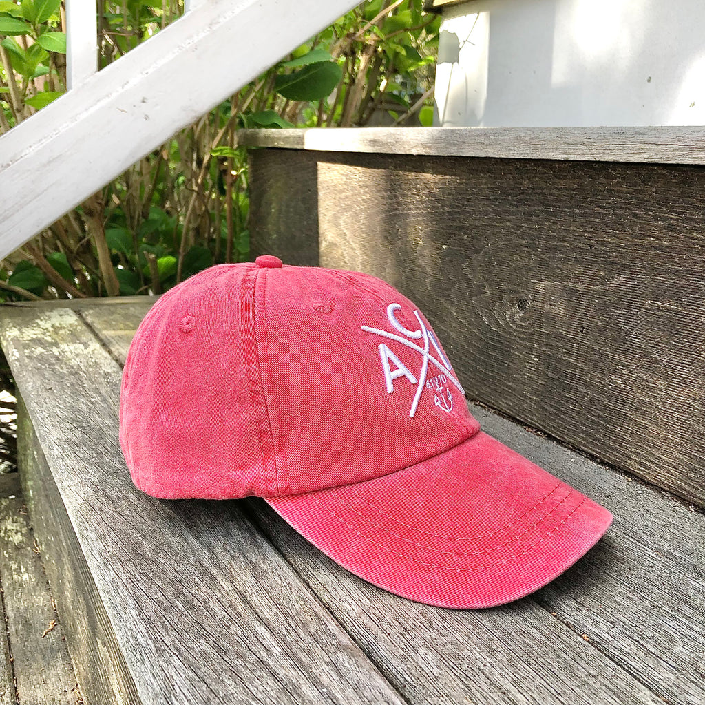 ACK Nantucket Red Needlepoint Hat