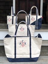 ACK 4170 Small Navy & Natural Boat Tote