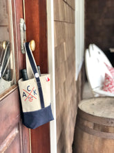 ACK 4170 Navy & Natural Canvas Wine Tote