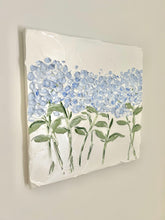 Blue Hydrangea Bouquet Toss Painting