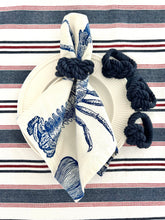Set of 6 Knotted Navy Napkin Holders
