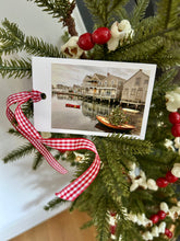 Nantucket Christmas Dory Holiday Gift Card/Wine Tag Set