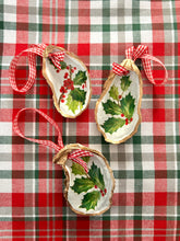 Holly & Berries Oyster Shell Gilded Ornament