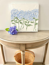 Blue Hydrangea Bouquet Toss Painting