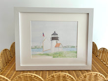 Brant Point Lighthouse Framed Watercolor Print