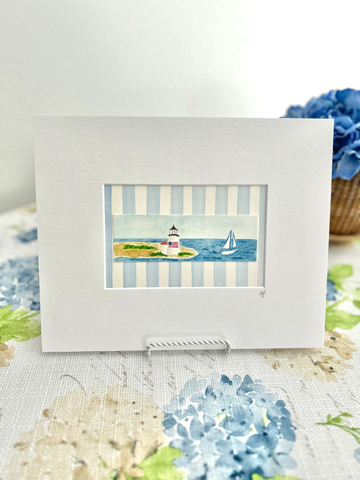 Original Brant Point Lighthouse Painting