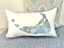 Nantucket Island Blue Hydrangea Lumbar Pillow