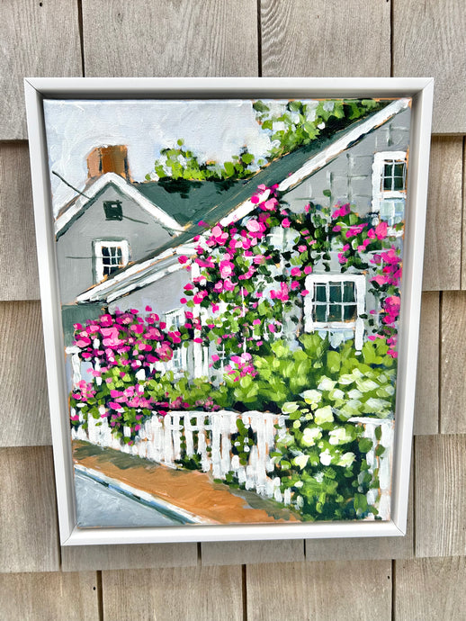 Nantucket Cottage of Roses Painting