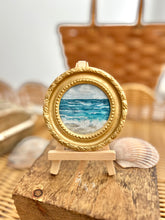 Mini Seascape Painting in Gold Frame with Easel