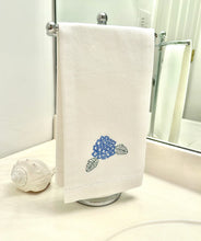 Blue Hydrangea Embroidered Hand Towel