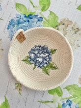 Blue Hydrangea Small Trinket Basket Bowl