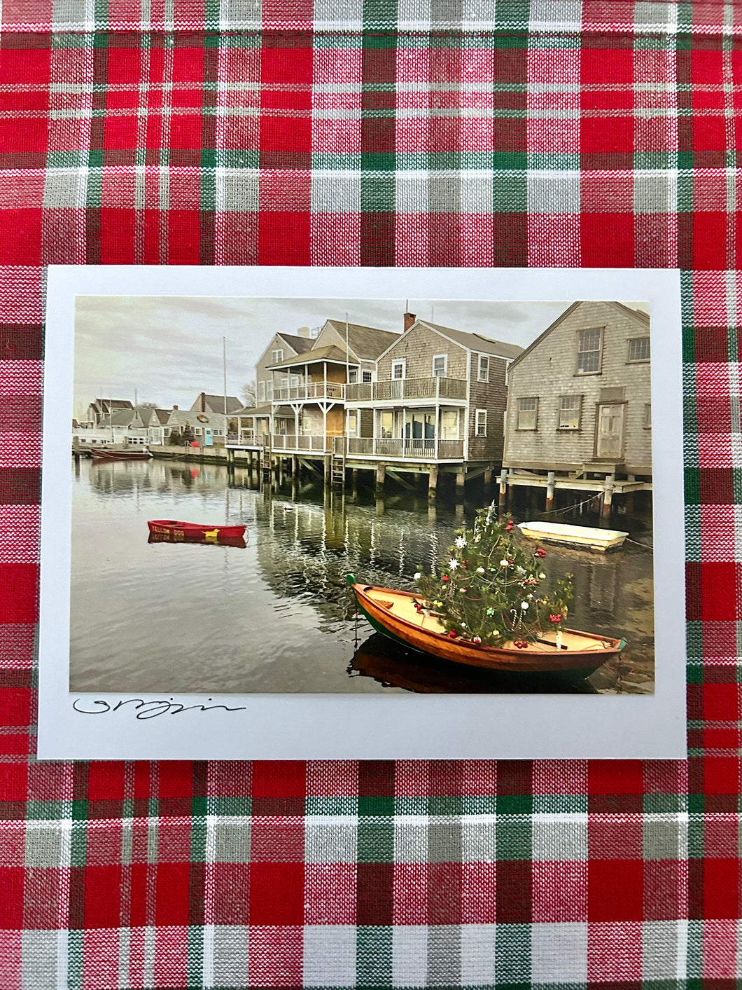 Holiday Cheer at the Easy Street Boat Basin Individual Card