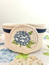 Blue Hydrangea Fruit Basket Bowl