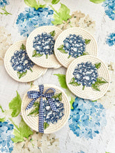 Blue Hydrangea Rope Coaster Set