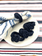 Set of 6 Knotted Navy Napkin Holders