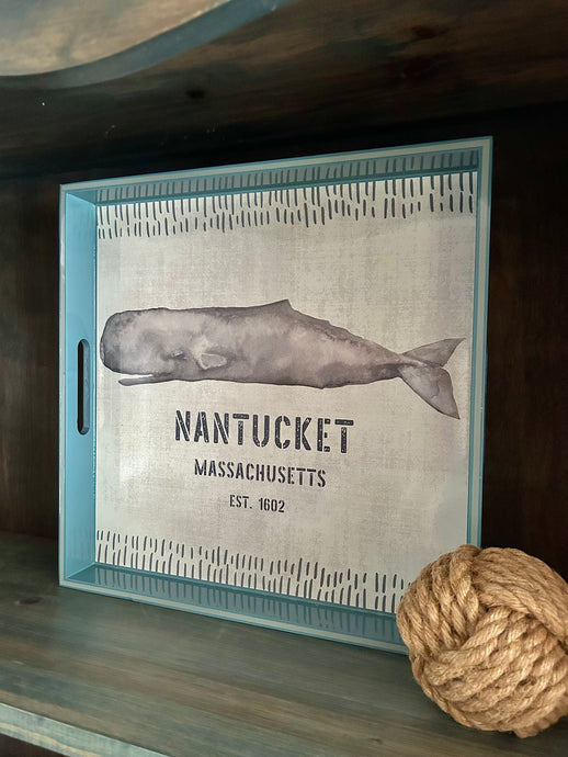 Nantucket Island Whale Serving Tray