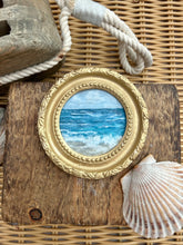 Mini Seascape Painting in Gold Frame with Easel