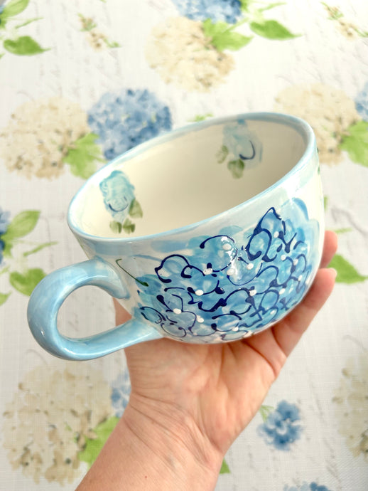 NEW! Blue Hydrangeas Jumbo Mug