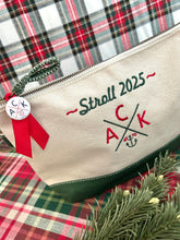 ACK 4170 Nantucket Christmas Stroll ~2025~ 🌟“Limited Edition”🌟 Embroidered Canvas Zip Bag