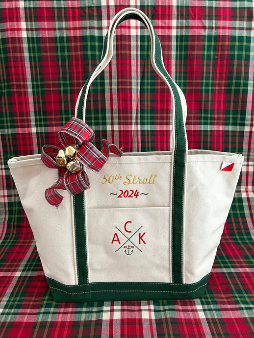 ACK 4170 “50th Anniversary” ~2024~ Nantucket Christmas Stroll 🌟 “Limited Edition” 🌟 Canvas Boat Tote