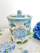 NEW! Blue Hydrangeas Canister Cookie Jar