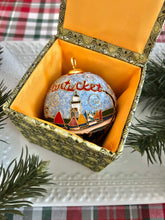 24K Gold-Plated Handcrafted Cloisonné Nantucket Ornament by Kitty Keller Designs