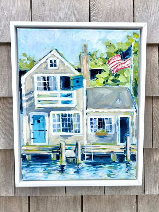 Nautilus Cottage of Old North Wharf Painting