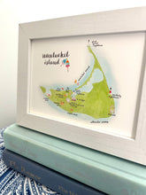 Nantucket Island Small Framed Watercolor Print