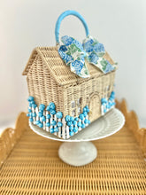 “Hunky Dory” Blue Hydrangea Nantucket Cottage Handbag Basket