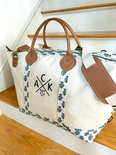 ACK 4170 Floral Block Canvas Weekender