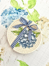 Blue Hydrangea Rope Coaster Set