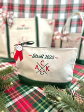 ACK 4170 Nantucket Christmas Stroll ~2025~ 🌟“Limited Edition”🌟 Embroidered Canvas Zip Bag