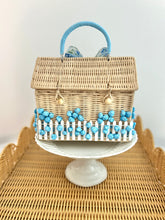 “Hunky Dory” Blue Hydrangea Nantucket Cottage Handbag Basket