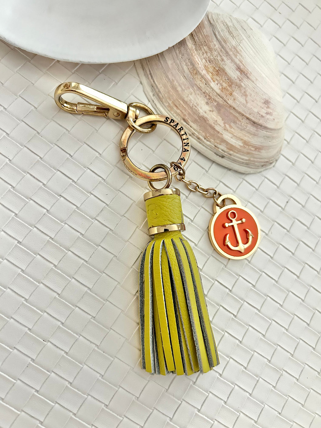 Anchor & Tassel Spartina Bag Charm Key Chain