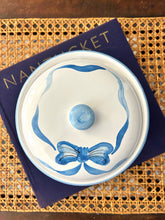 Blue Bow Ceramic Covered Dish
