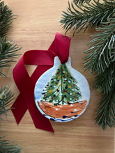 Nantucket Christmas Dory Hand-Painted Ornament