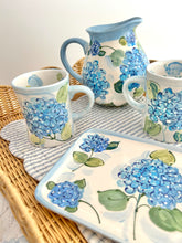 NEW! Blue Hydrangea Rectangular Platter Tray