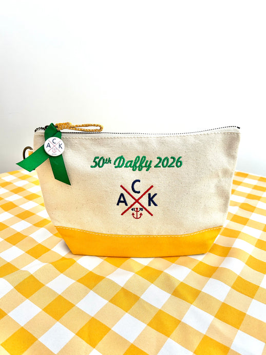 ACK 4170 50th Daffy 2026 Embroidered Canvas Zip Bag
