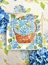 NEW! Blue Hydrangea Nantucket Basket Square Plate Platter