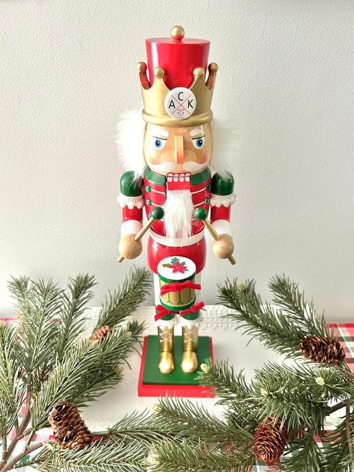 ACK 4170 Red & Green Drummer Soldier NutcrACKer