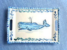 Whale Handcrafted Rectangular Platter Tray (Left)