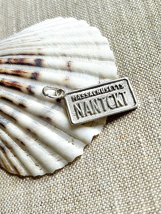 Nantucket Sterling Silver License Plate Charm