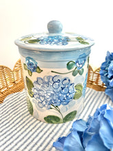 NEW! Blue Hydrangeas Canister Cookie Jar