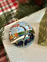 24K Gold-Plated Handcrafted Cloisonné Nantucket Ornament by Kitty Keller Designs